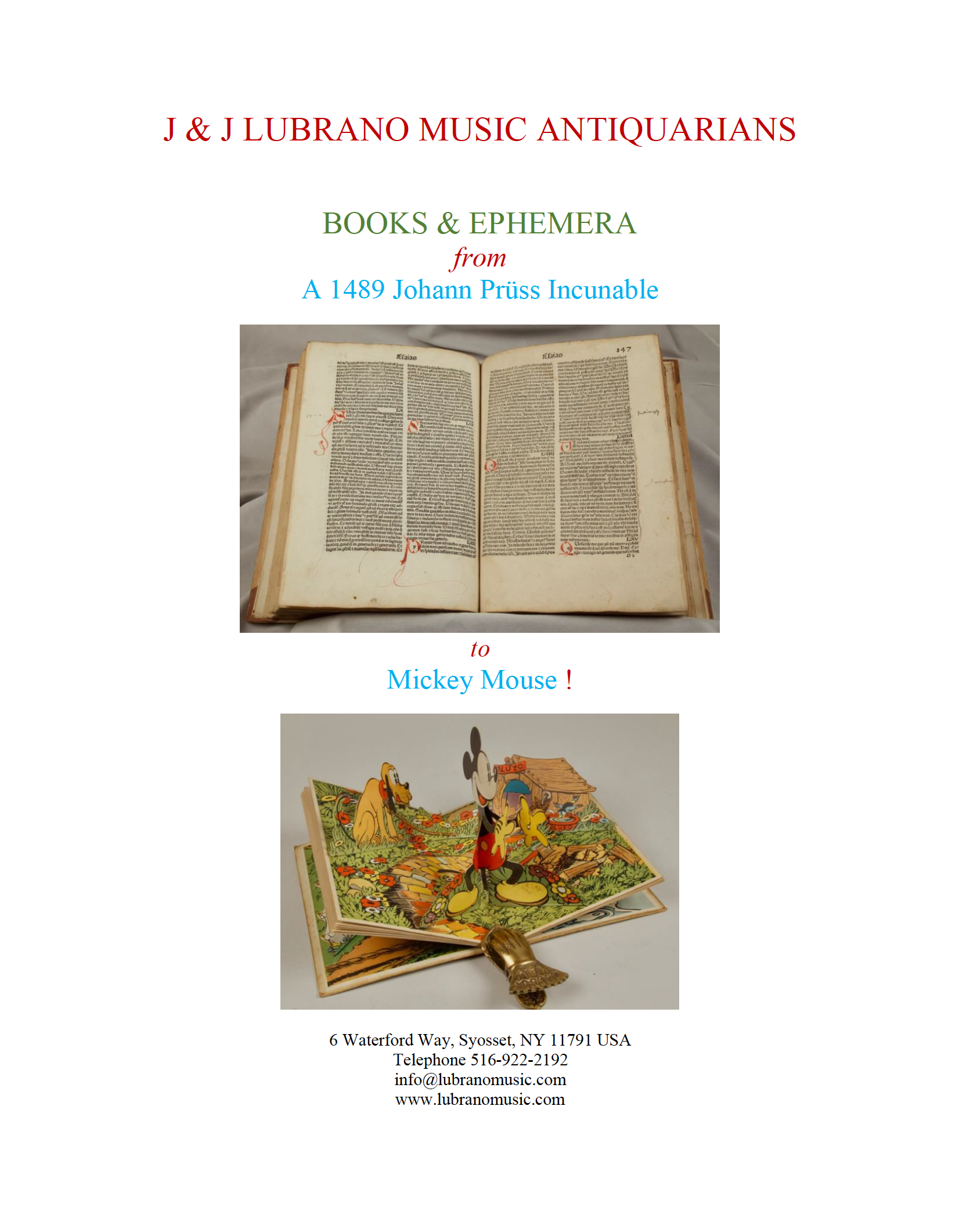 BOOKS & EPHEMERA: An illustrated catalogue of 32 miscellaneous items