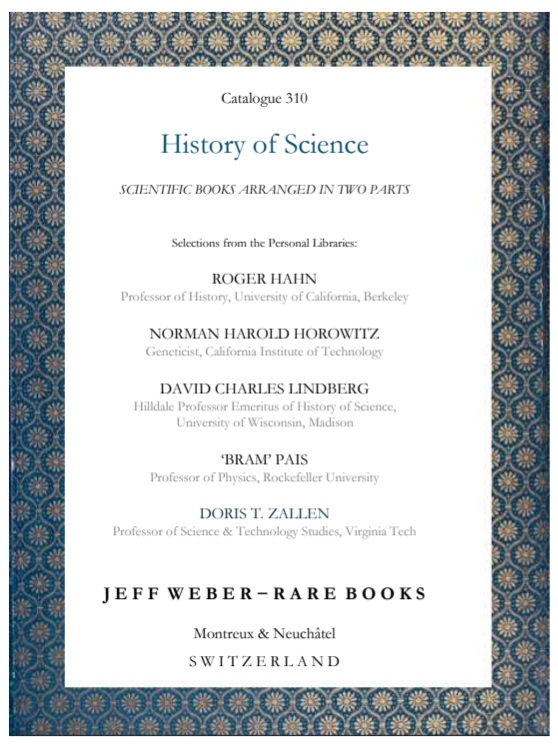 Catalogue 310: History of Science