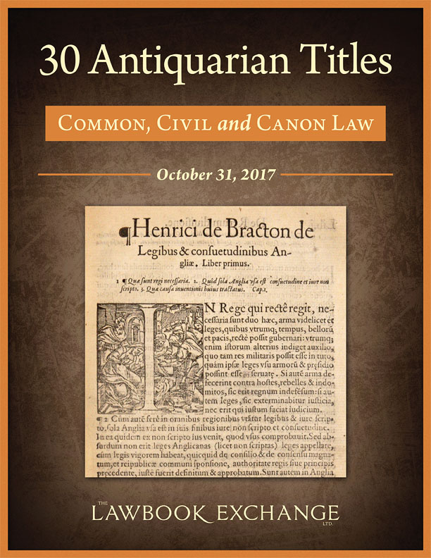 30 Antiquarian Items: Common, Civil and Canon Law