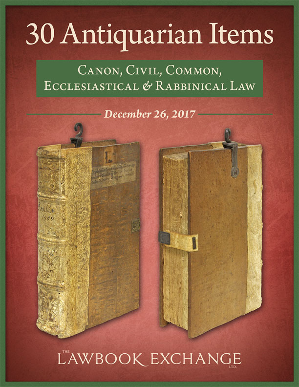 30 Antiquarian Items: Canon, Civil, Common, Ecclesiastical, Rabbinical and Roman Law
