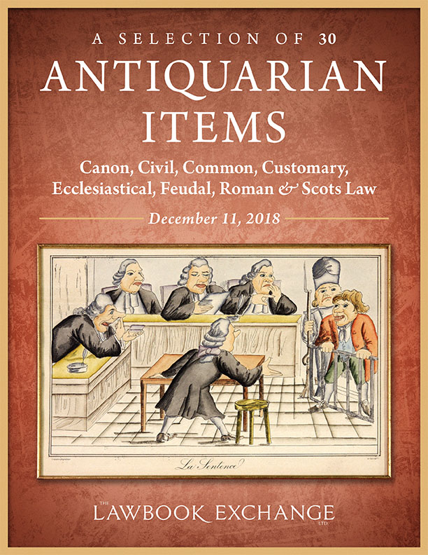 A Selection of 30 Antiquarian Items: Canon, Civil, Common, Customary, Ecclesiastical, Feudal, Roman