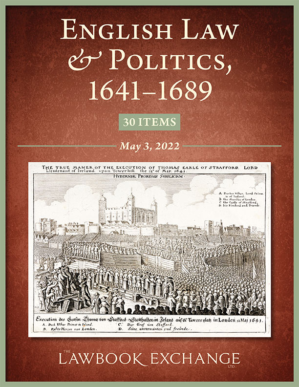 English Law & Politics, 1641-1689: 30 Items