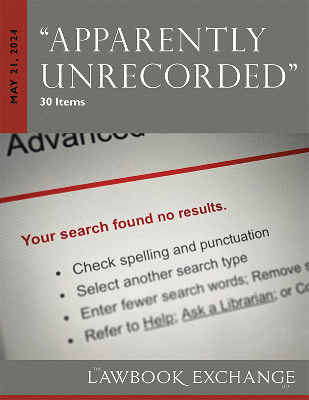 “Apparently Unrecorded” – 30 Titles