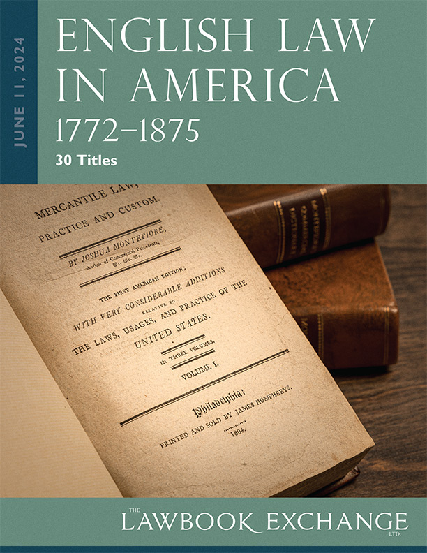 English Law in America, 1772–1875: 30 Titles