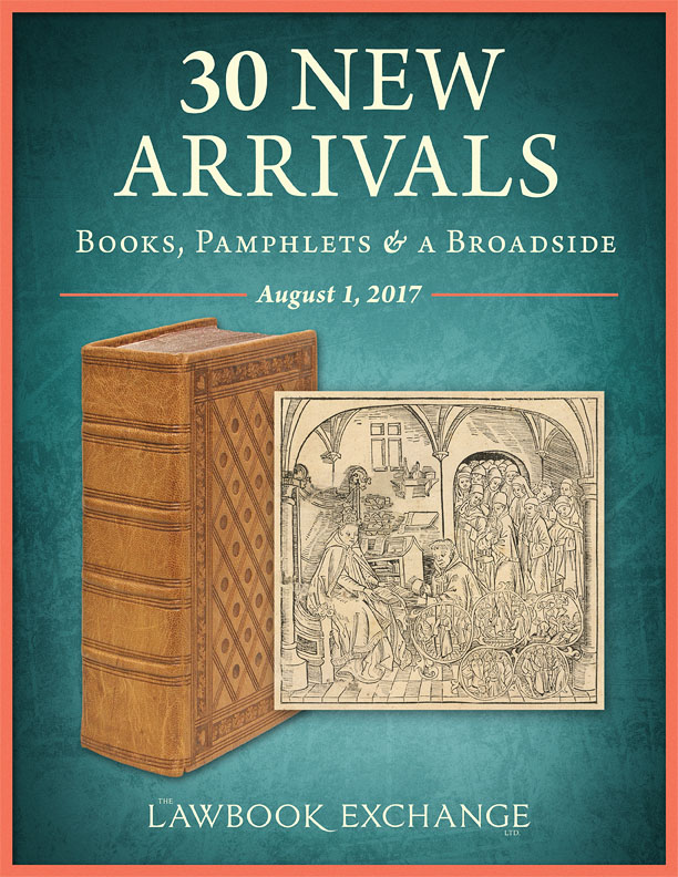30 New Arrivals:  Books, Pamphlets and a Broadside