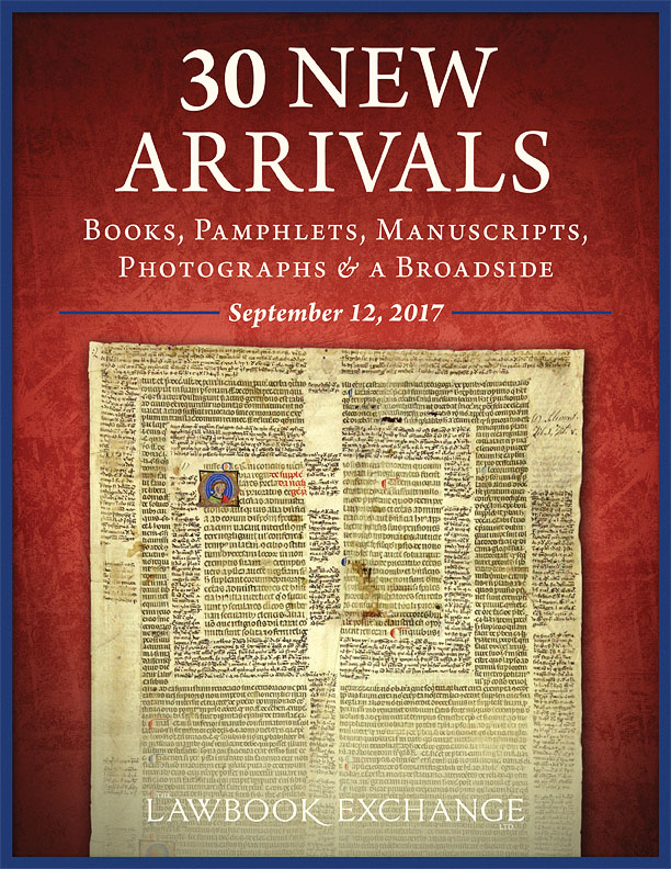 30 New Arrivals:  Books, Pamphlets, Manuscripts, Photographs and a Broadside
