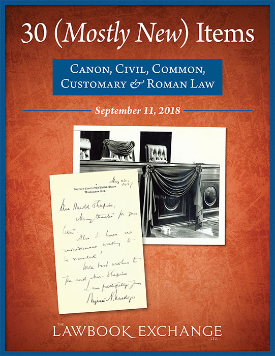 30 (Mostly New) Items:  Canon, Civil, Common, Customary & Roman Law