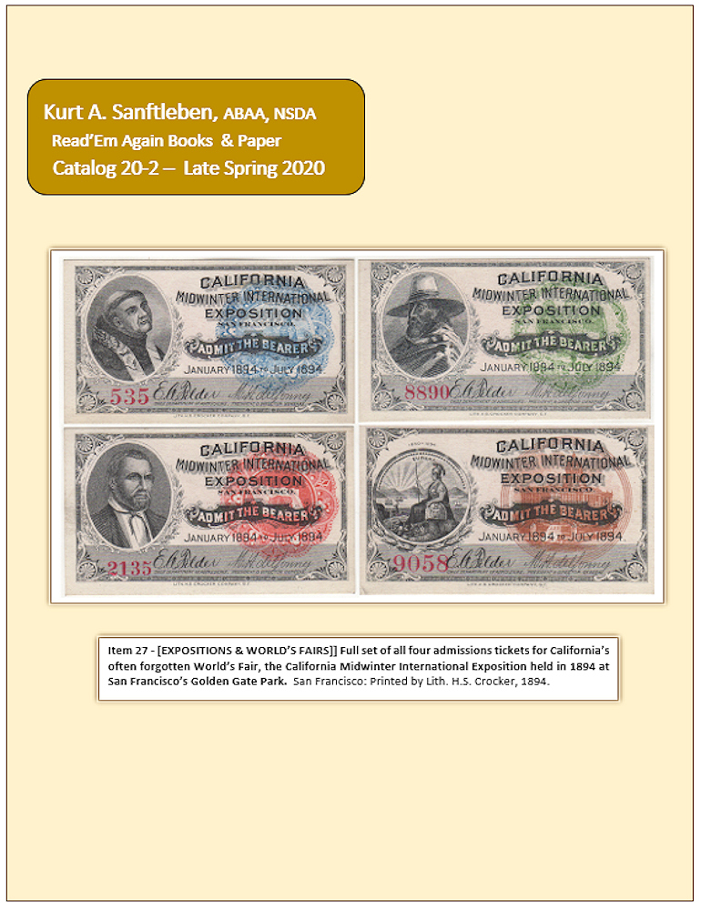 Catalog 20-2 (Late Spring, 2020)