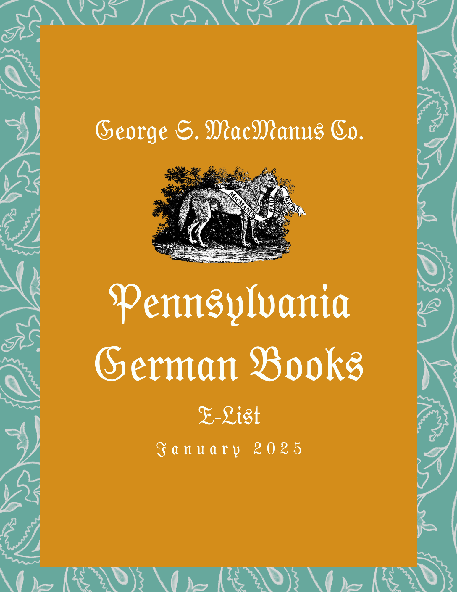 January 2025 eList: PA German Books