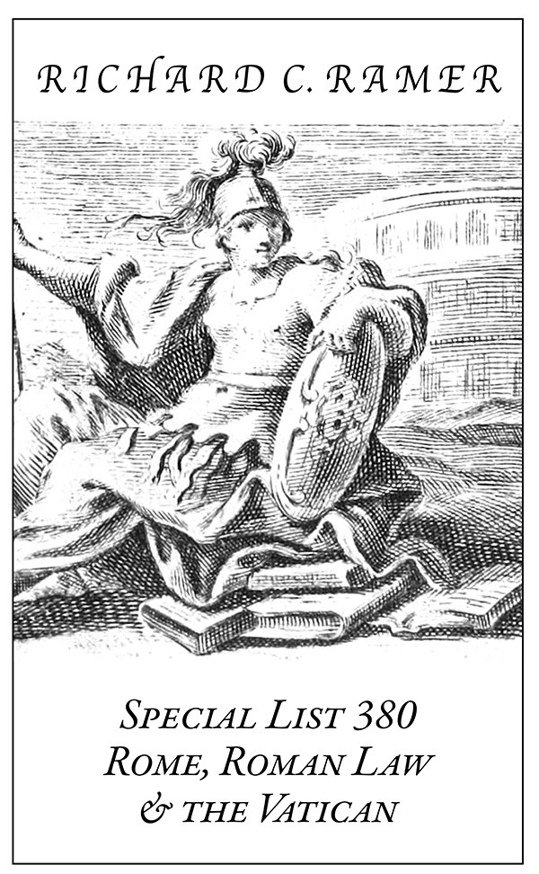 Special List 380: Rome, Roman law & the Vatican