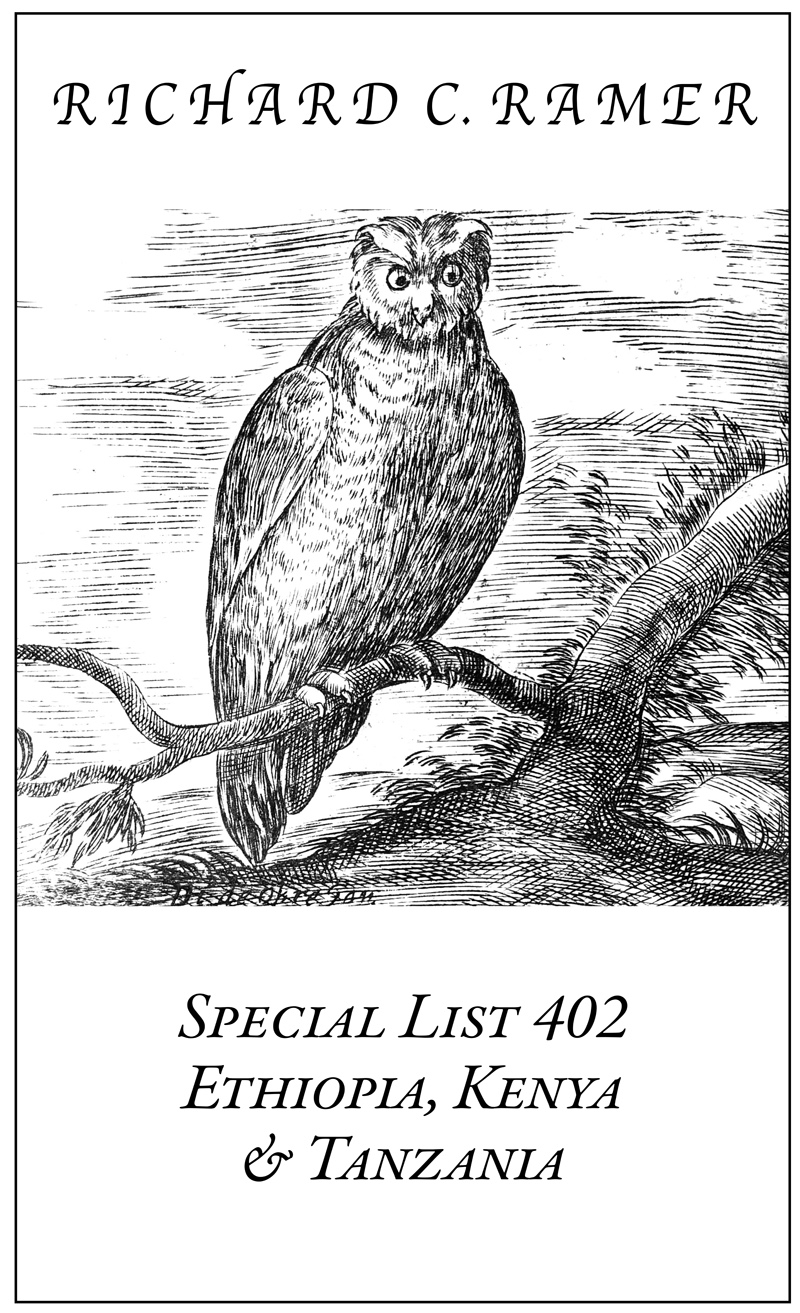 Special List 402: Ethiopia, Kenya & Tanzania