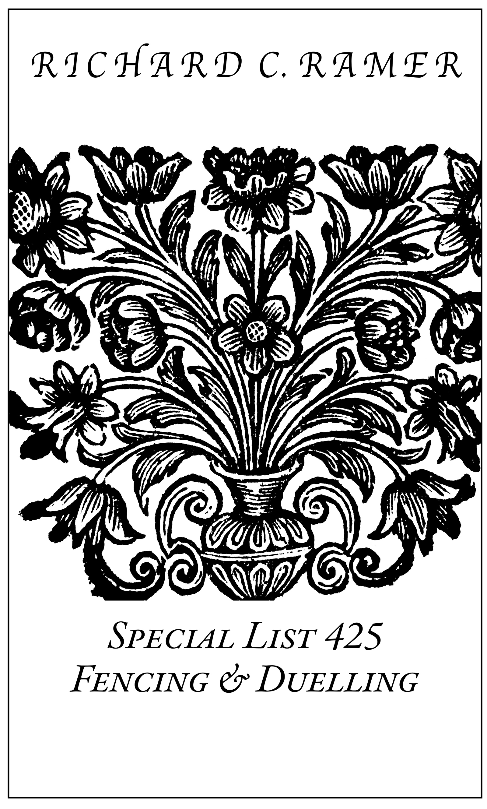 Special List 425: Fencing & Dueling