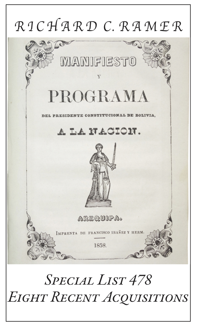 Special List 478: Eight Recent Acquisitions