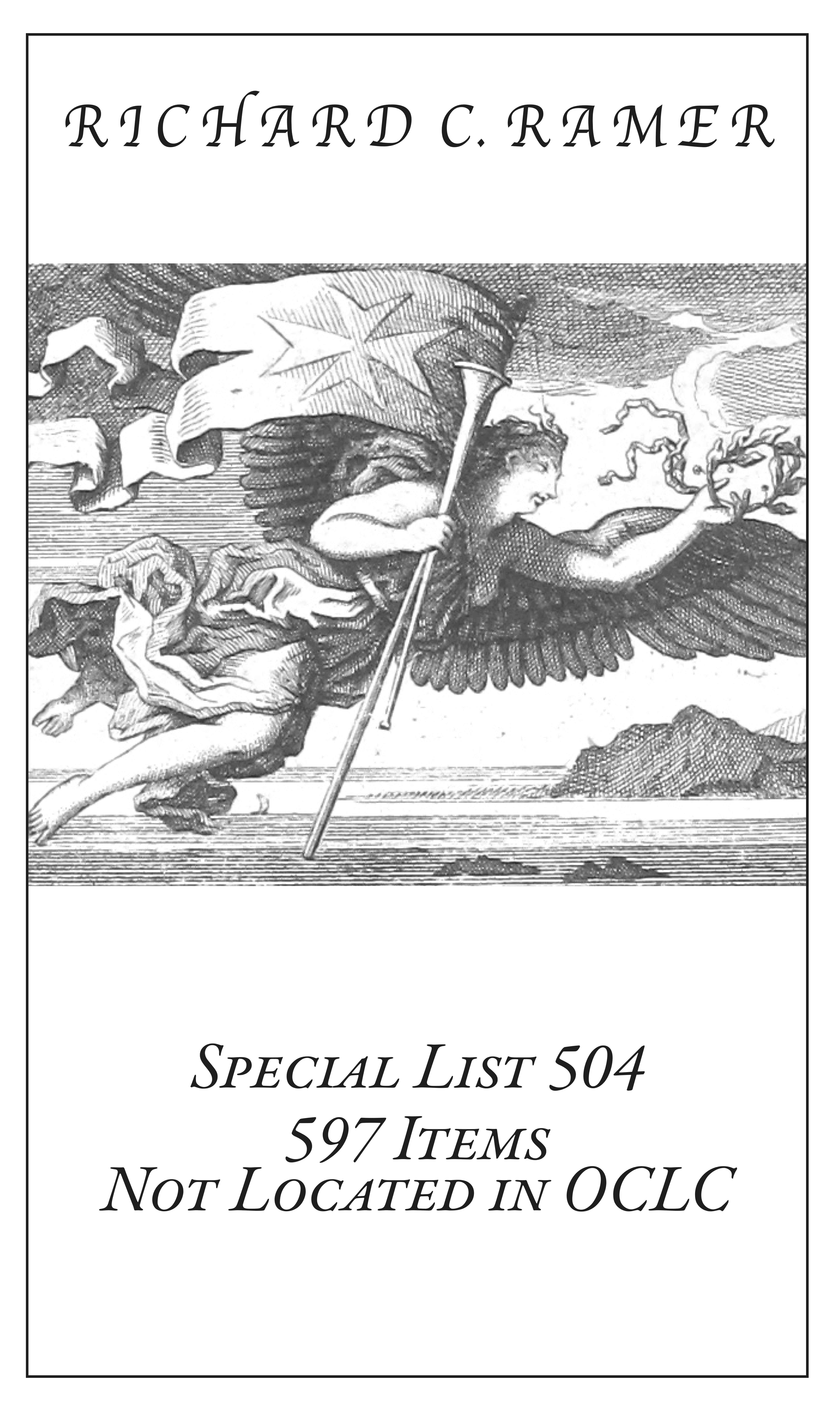 Special List 504: 597 Items Not Located in OCLC