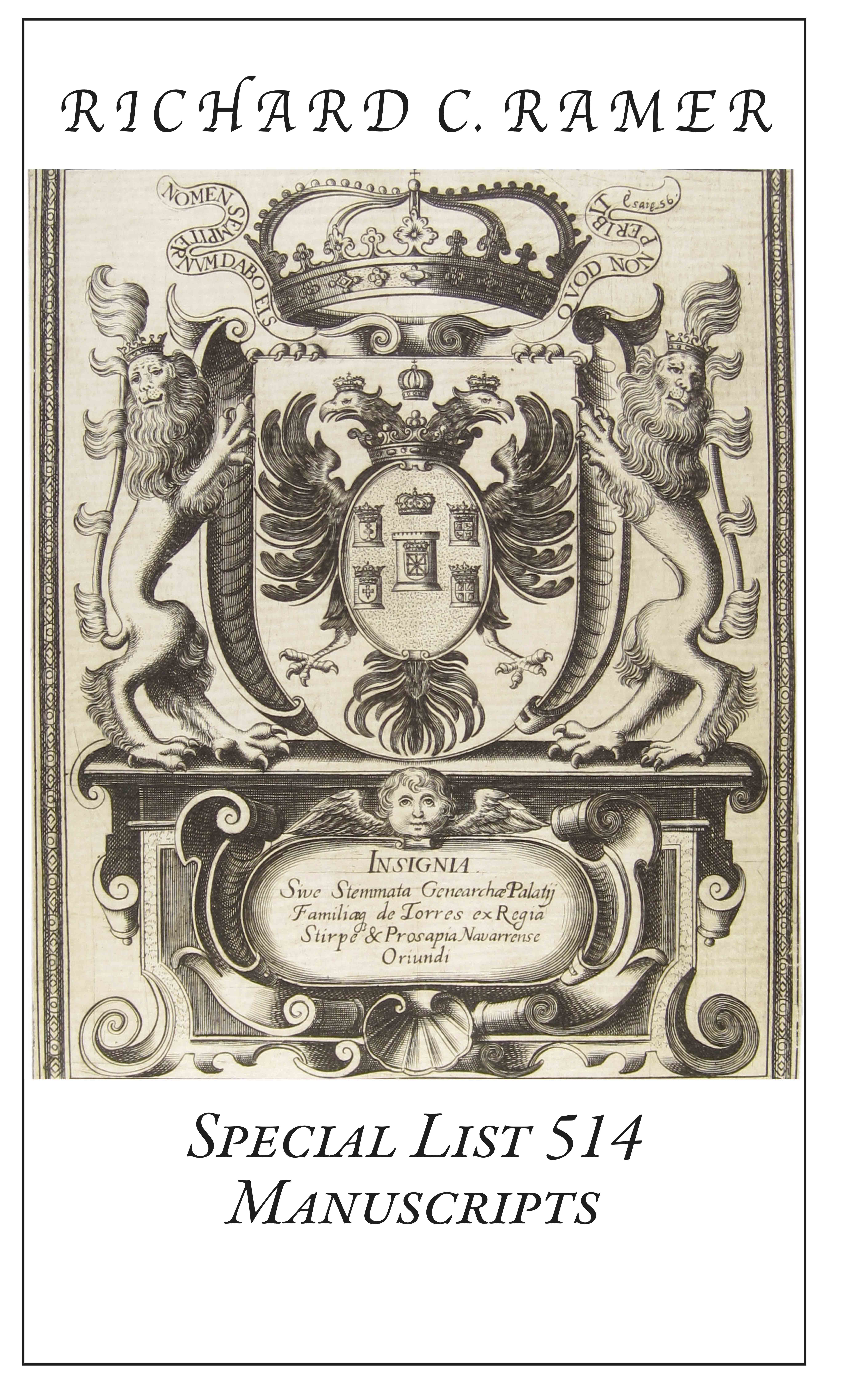 Special List 514: Manuscripts