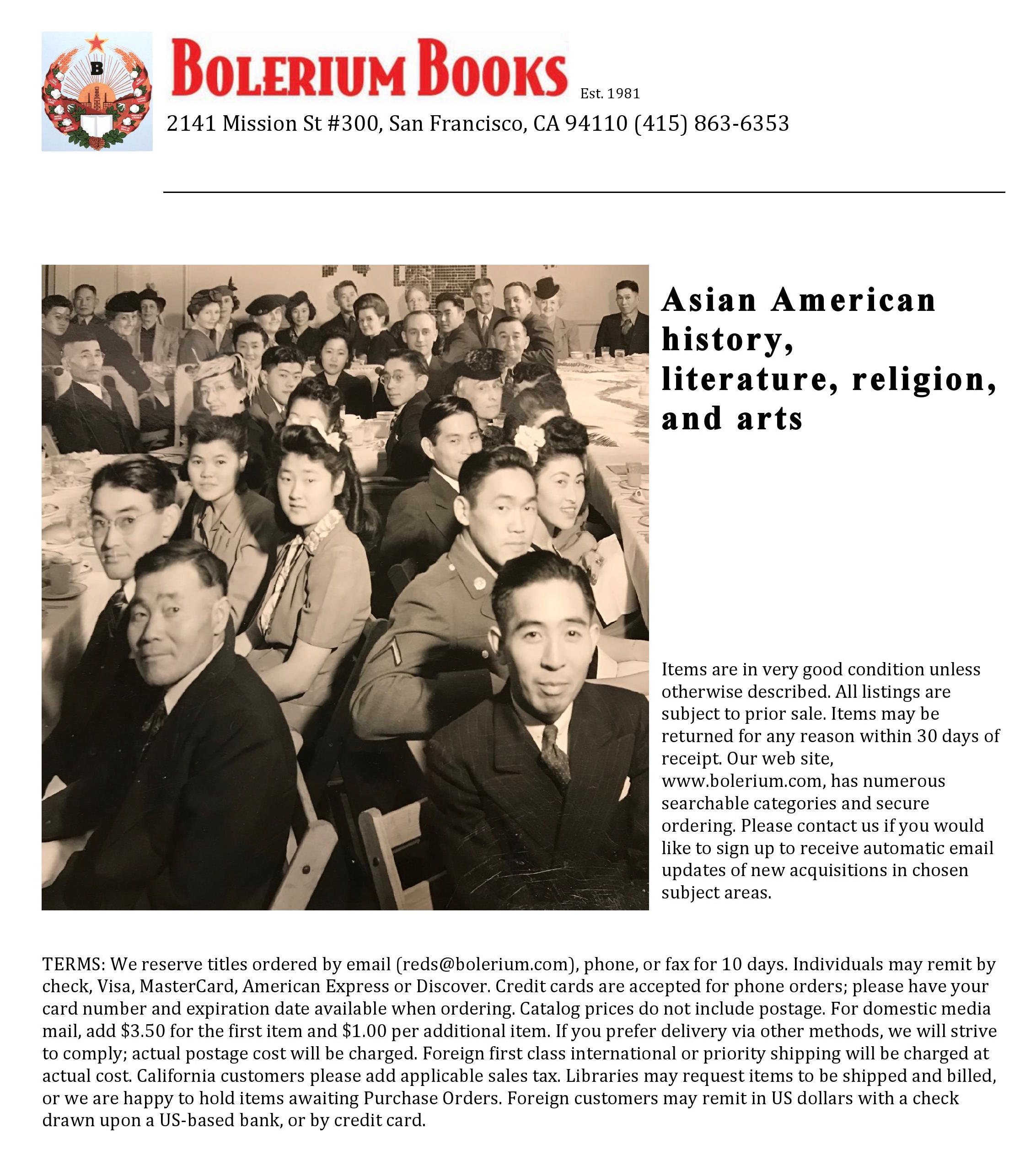 Asian American history,  literature, religion, and arts