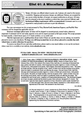 E-List 61 A PHOTOGRAPHIC MISCELLANY