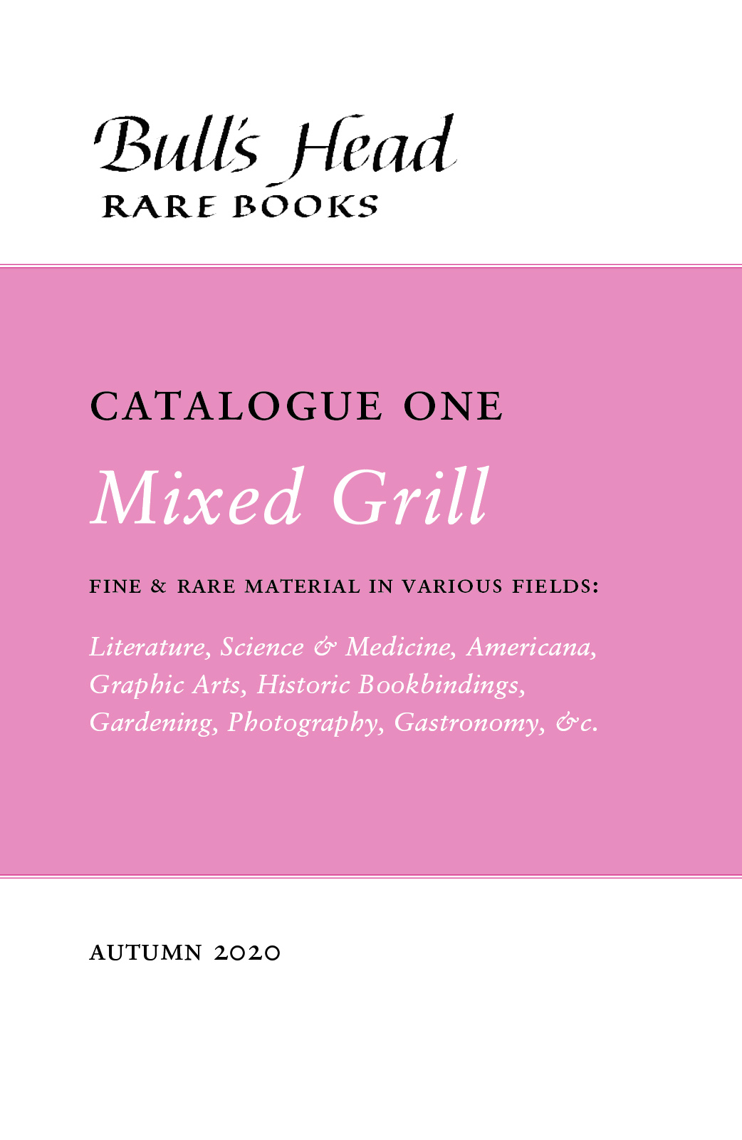 Catalogue One: Mixed Grill